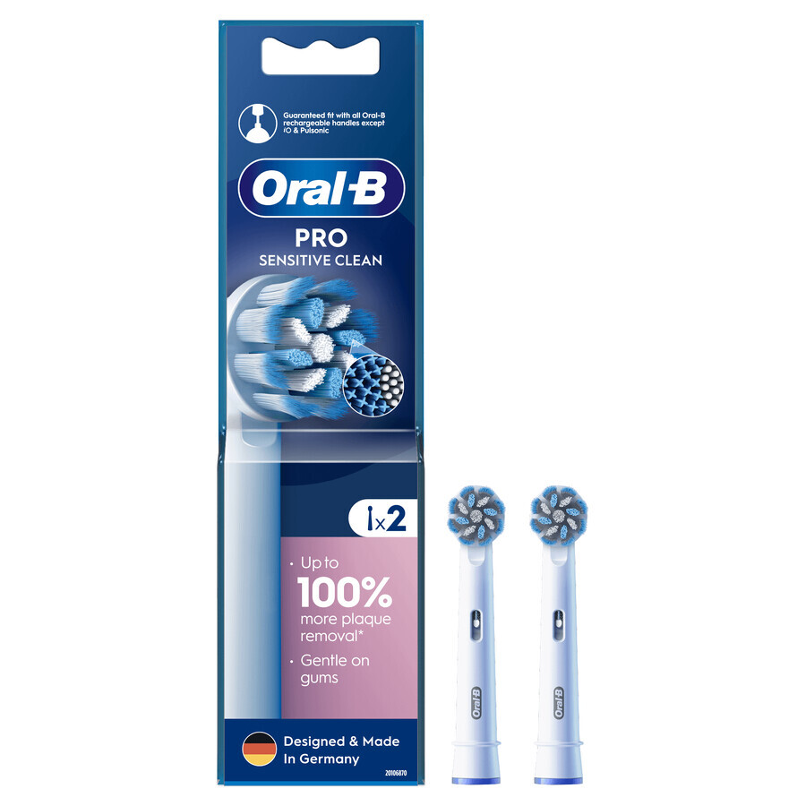 Oral-B Pro Sensitive Clean, Ersatzaufsätze für elektrische Zahnbürste, 2 Stück