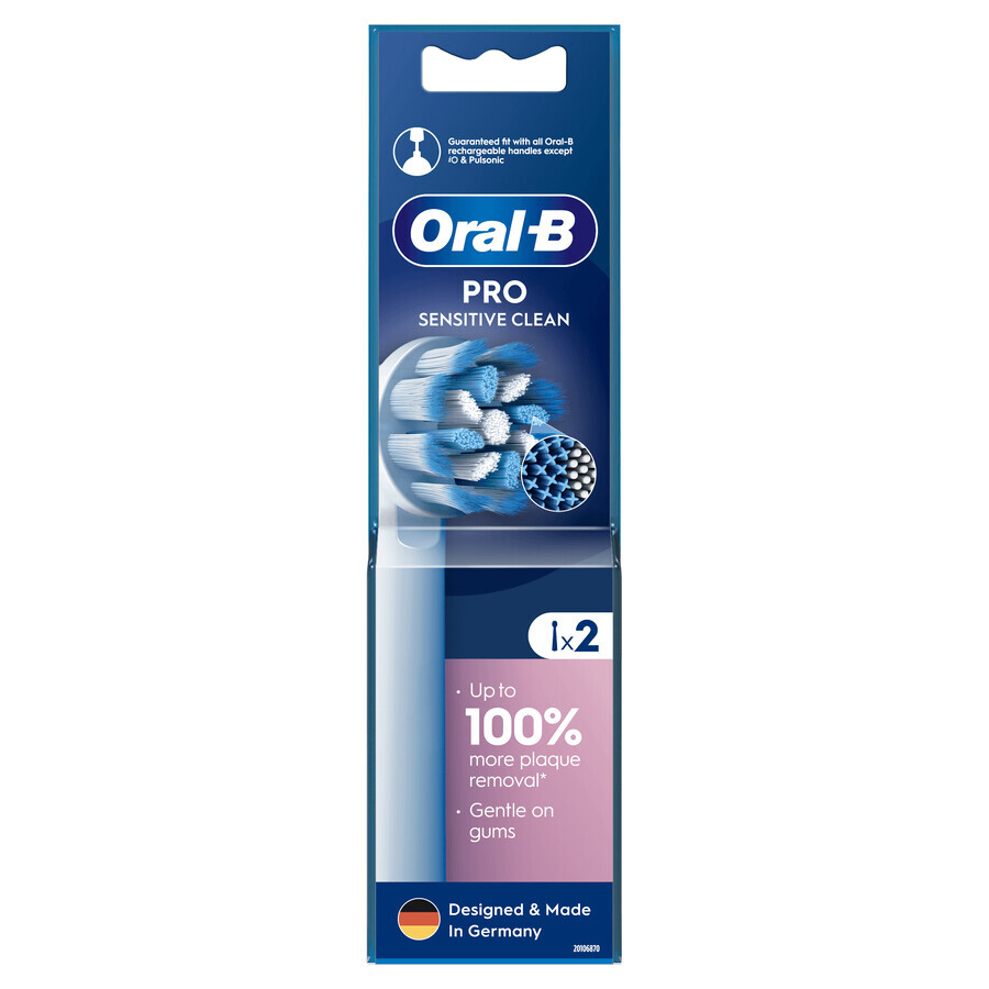 Oral-B Pro Sensitive Clean, Ersatzaufsätze für elektrische Zahnbürste, 2 Stück