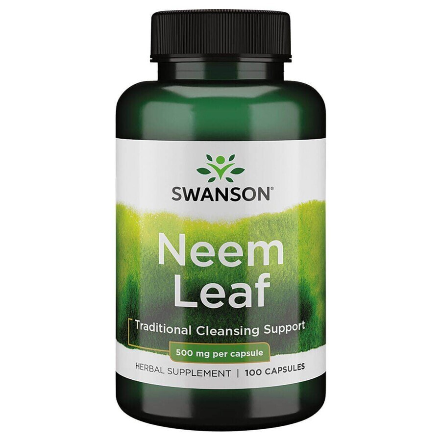 Swanson Neem Leaf 500 mg, Indischer Honigbusch, 100 Kapseln