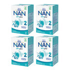 Nestle NAN Optipro 2, Folgemilch für Säuglinge ab 6 Monaten, 4 x 650 g