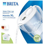 Brita Marella, Kanne mit Filter XL 3,5 l, weiß + Maxtra Pro Pure Performance Filter, 1 Stück