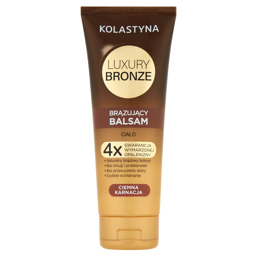 Kolastyna Luxury Bronze Set, bräunende Körperlotion für dunkle Haut, 200 ml + Maske nach dem Sonnenbad, 20 ml für 1 Penny