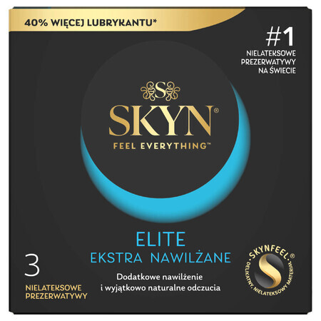 Unimil Skyn Elite Extra Lubricated, nicht-latex Kondome, extra befeuchtet, 3 Stück