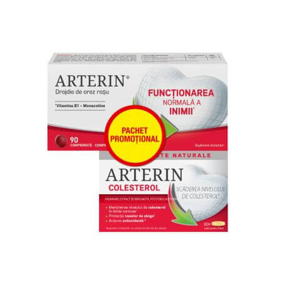 Package Arterin Cholesterol + Arterin Normal Heart Function, 90 + 90 tablets, Omega Pharma