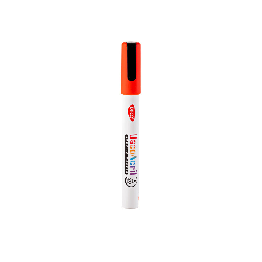 Acrylic Marker, Fluorescent Red, 1 pc, Daco