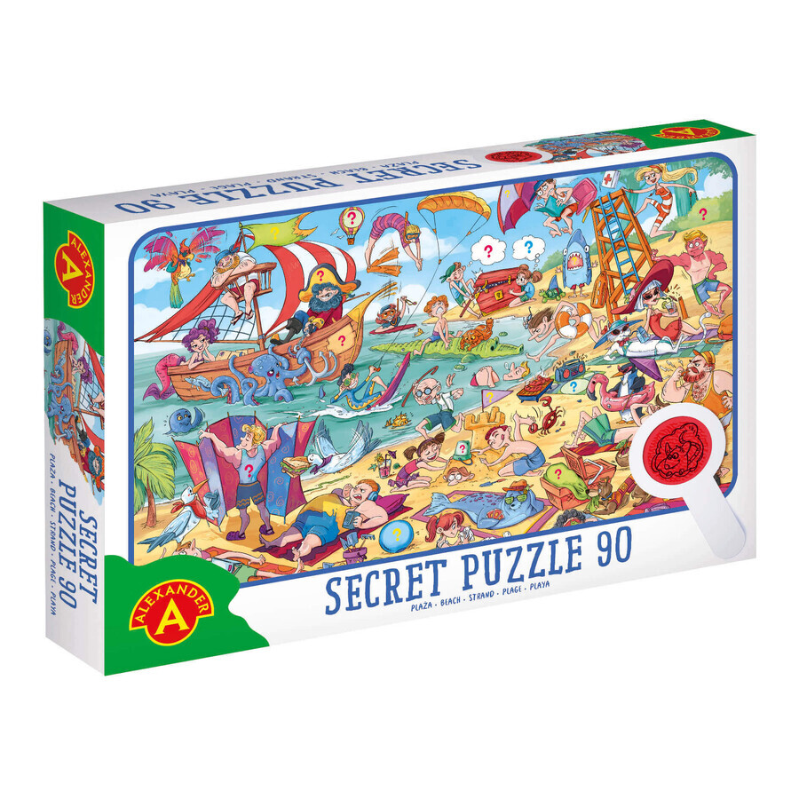 Beach Secret Puzzle, 90 Teile, + 4 Jahre, Alexander Toys