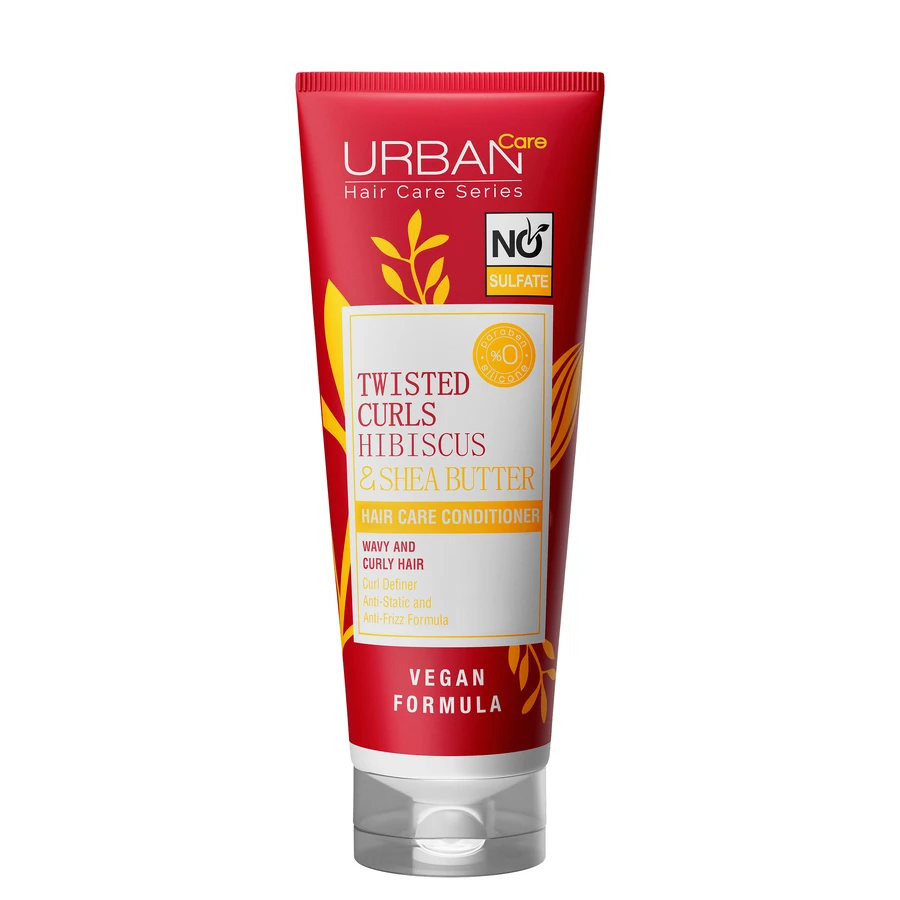 Conditioner für lockiges Haar mit Hibiskus und Sheabutter, 250 ml, Urban Care