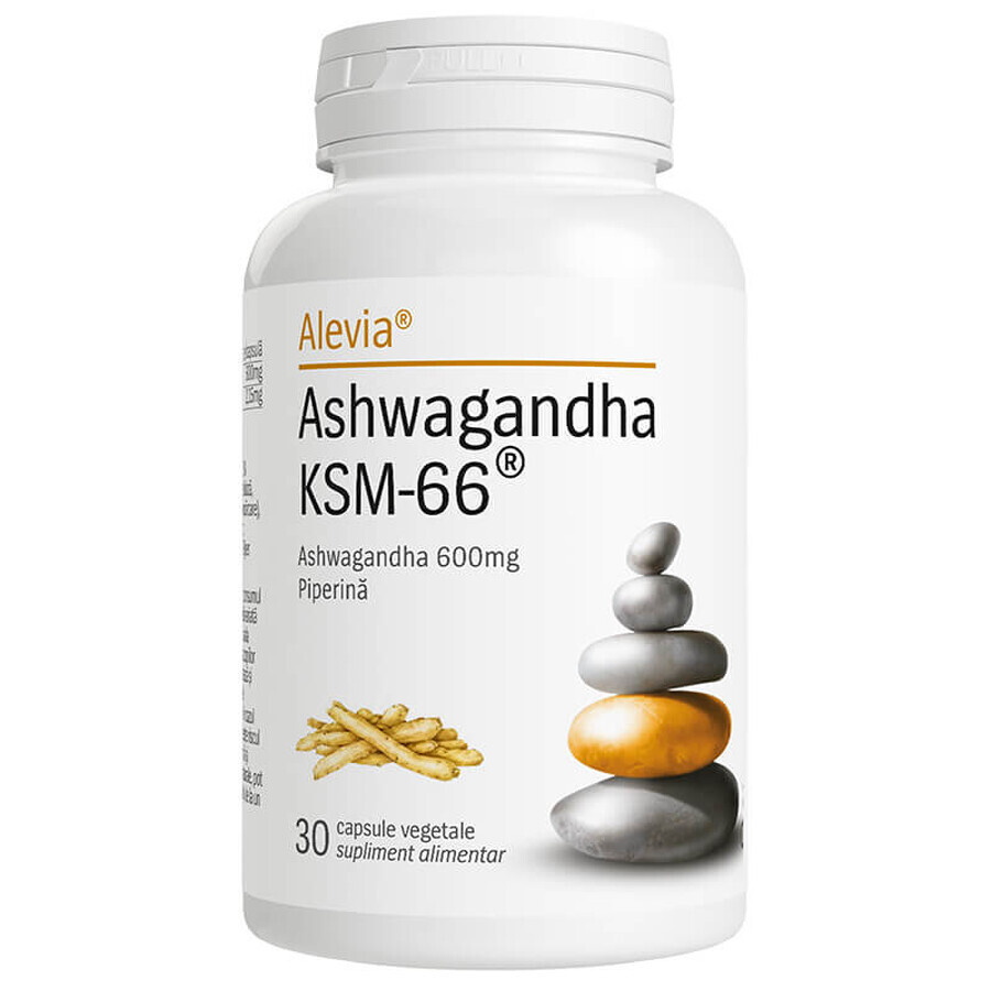 Ashwagandha KSM, 66 600mg, 30 Kapseln, Alevia