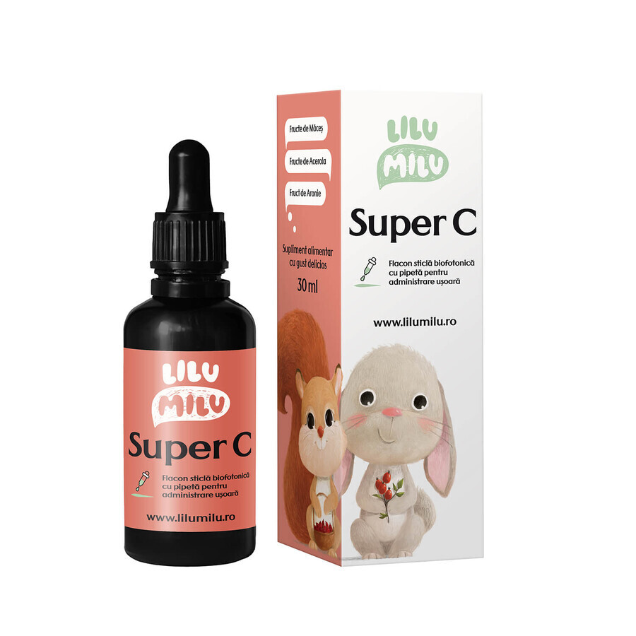 Inmunidad infantil en gotas Super C, 30 ml, Lilu Milu