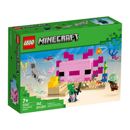 Axolotl Haus, 7+ Jahre, 21247, Lego Minecraft