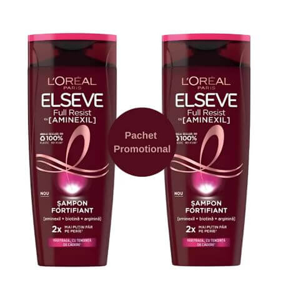 Full Resist Fortifying shampoo for fragile hair with tendency to fall out, 2 x 250 ml, Elseve