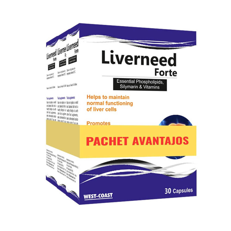 Packung Liverneed Forte 3x30 Kapseln, EsVida Pharma