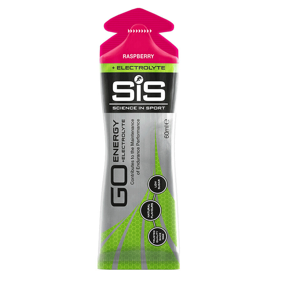 Gel elettrolitico Sis Go Energy al gusto di lampone, 60 ml, Science In Sport