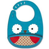 Silicone bib, Owl, +4 uni, SkipHop