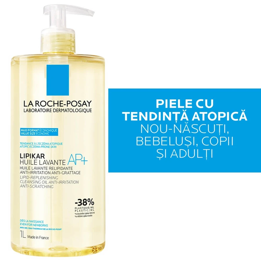 Feuchthalte-Duschöl AP+ Lipikar, 1 Liter, La Roche-Posay