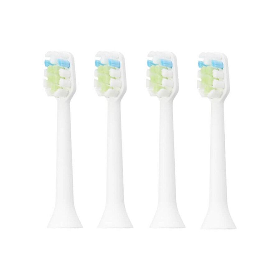 Electric toothbrush refills, white, 4 pieces, AQ-102, Aquapick