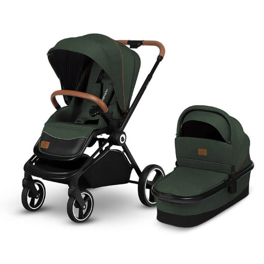 2 in 1 Reversible Kinderwagen Mika, von Geburt bis 22 kg, Green Forest, Lionelo