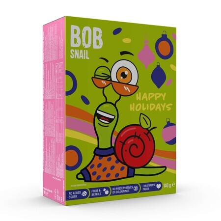 Pachet Xmas Box M cu gustari naturale, o jucarie si autocolante, Bob Snail