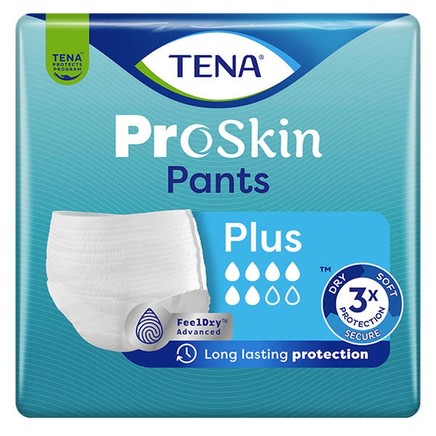 Tena Pants ProSkin, absorbierende Slips, Größe S, 65-85 cm, Plus, 15 Stück