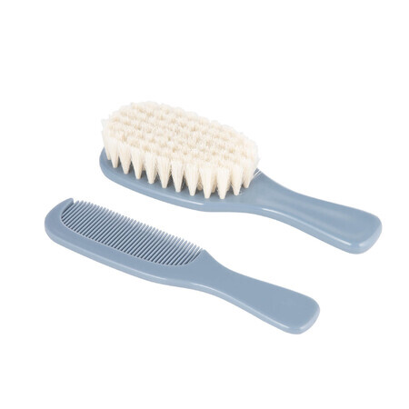 Canpol Babies Gold set, hair brush with natural hair, blue, 1 pc + comb, blue, 1 pc