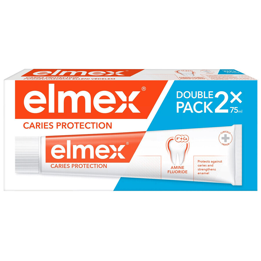 Elmex Caries Protection Toothpaste, 2 x 75 ml