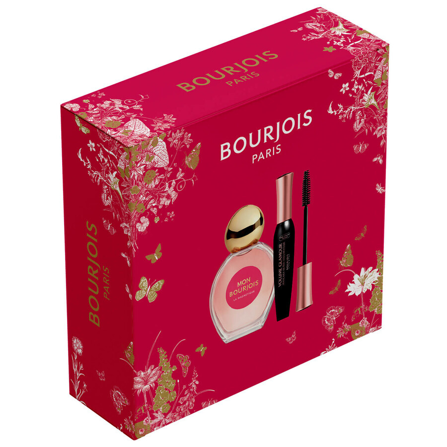 Set Bourjois, Volumen Glamour, Wimperntusche, schwarz, 12 ml + La Magnetique, Eau de Parfum, 50 ml