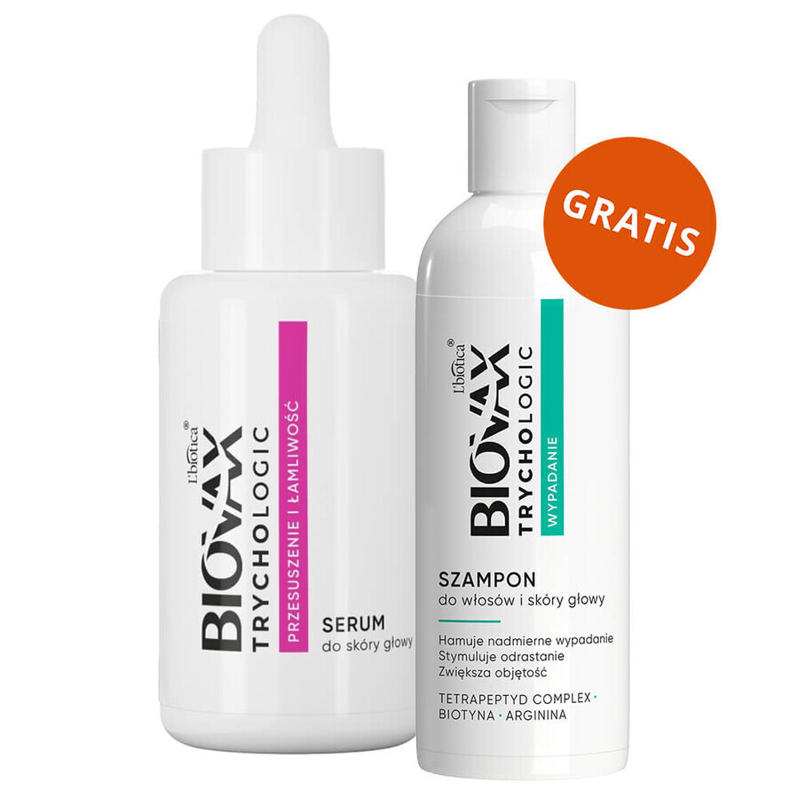 Biovax Trychologic Trychologic Dryness and Lameness, scalp serum 50 ml + hair and scalp shampoo 50 ml free