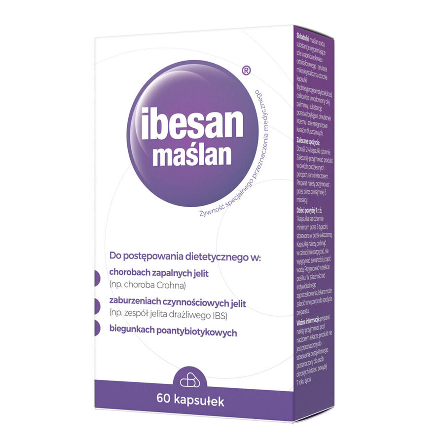 Set Ibesan Butyrate, 60 capsules + Ibesan, drops, 30 ml free