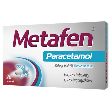 Metafen Paracetamol 500 mg, 20 Tabletten