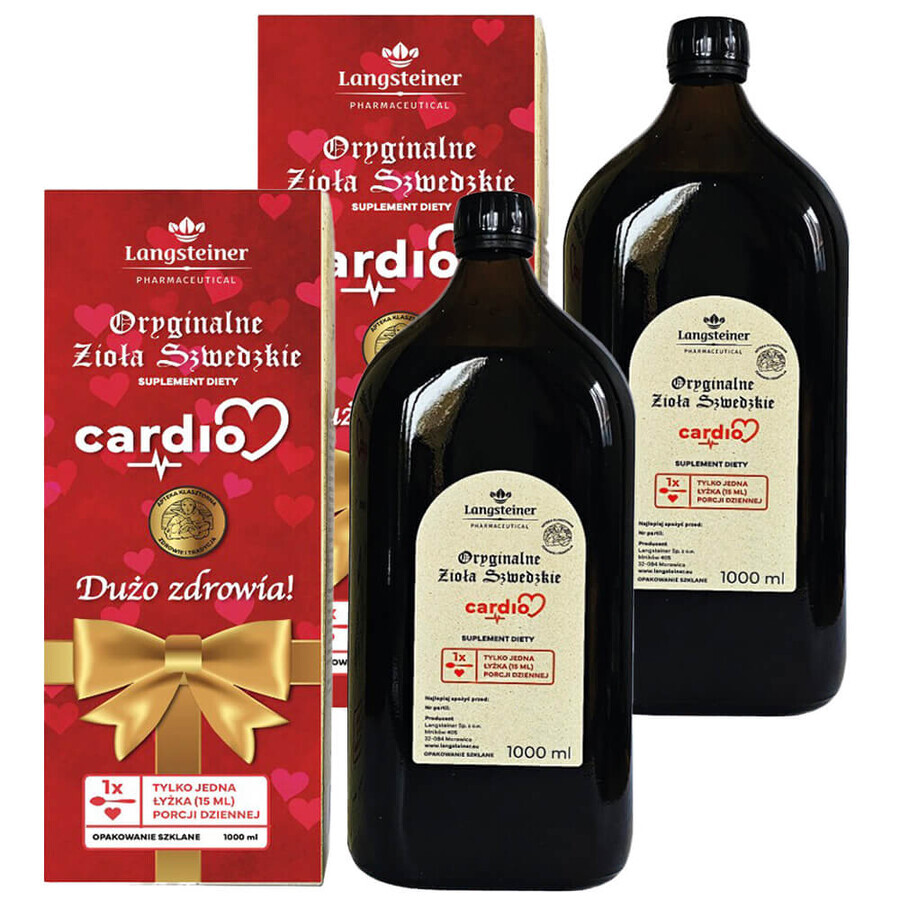 Langsteiner Original Schwedenkräuter Cardio Set, 2 x 1000 ml