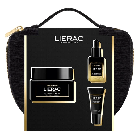 Lierac Premium set, silky cream, 50 ml + rejuvenating serum, 13 ml + eye cream, 5 ml + cosmetic gift bag