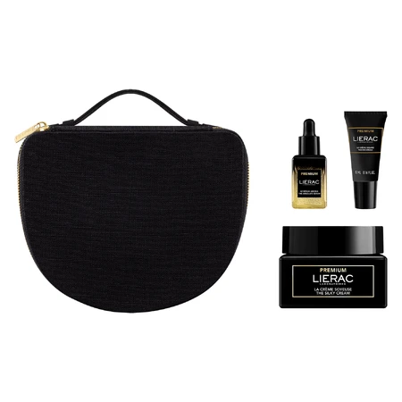 Lierac Premium set, silky cream, 50 ml + rejuvenating serum, 13 ml + eye cream, 5 ml + cosmetic gift bag