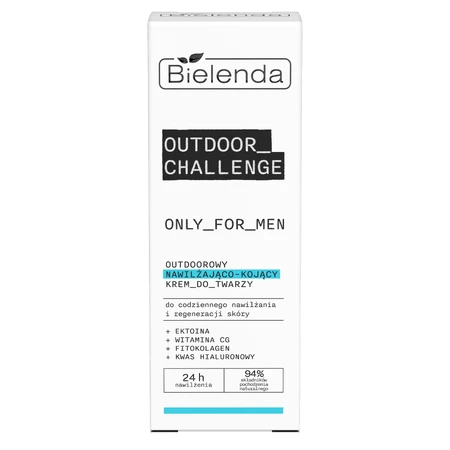 Bielenda Only for Men Outdoor Challenge, crema facial hidratante y calmante, 50 ml