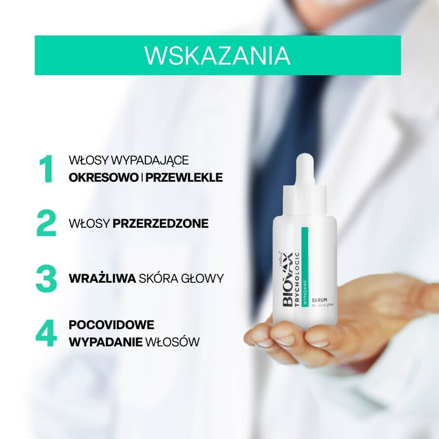 Biovax Trychologic Prolaps, siero per il cuoio capelluto, 50 ml + shampoo per capelli e cuoio capelluto, 50 ml in omaggio