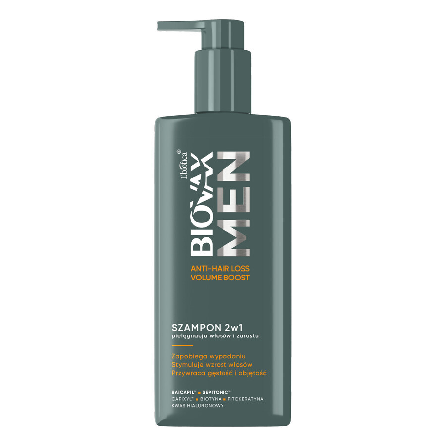 Biovax Men Anti Hair-Loss & Volume 2 in 1 Shampoo für Haar und Bart, 200 ml