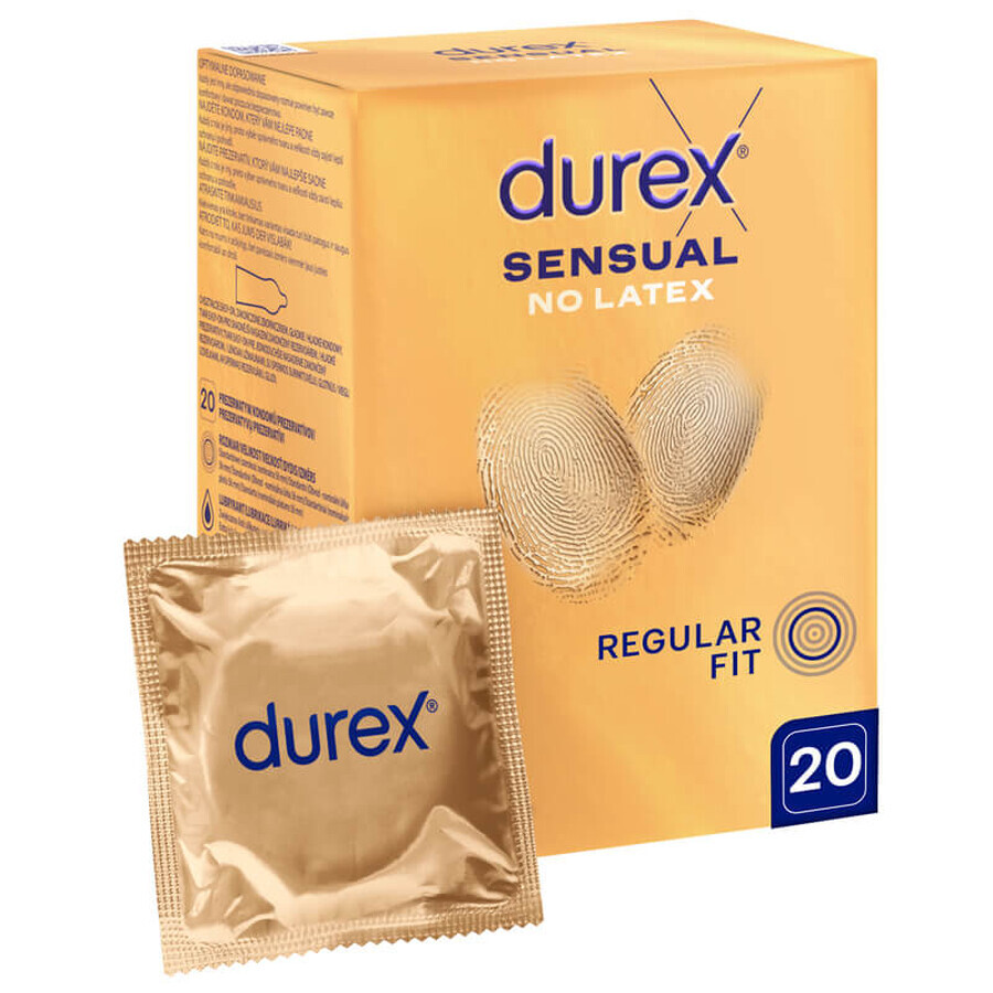 Durex Sensual No Latex, latexfreie Kondome, 20 Stück