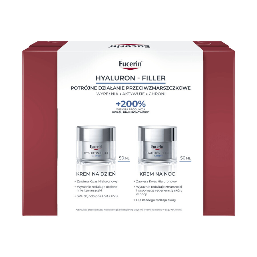 Set Eucerin Hyaluron-Filler, crema giorno 50 ml + crema notte 50 ml