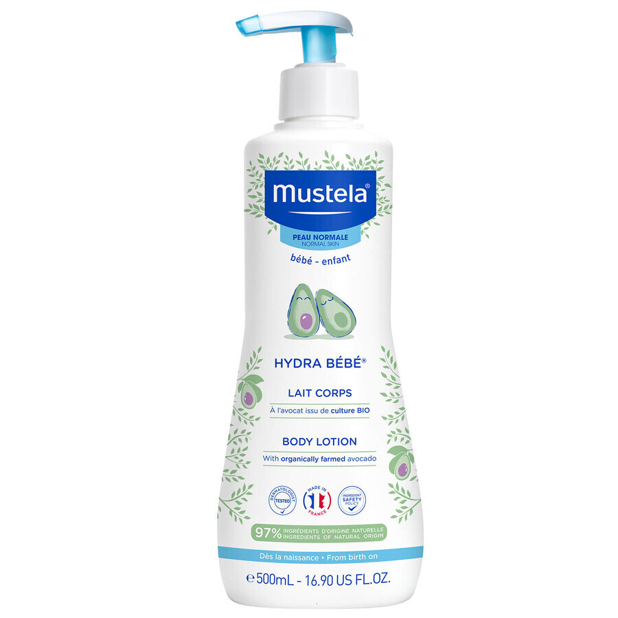 Mustela Bebe Enfant set, first day body wash gel 500 ml + first day body milk 500 ml