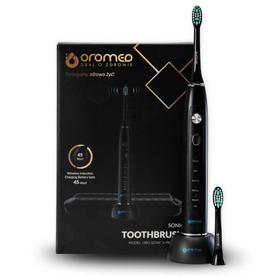 Oromed Oro-Sonic X Pro, brosse à dents sonique, noir, 1 pièce