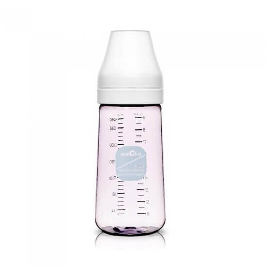 Premium anti-colic bottle with S teat, blue, 260 ml, Spectra