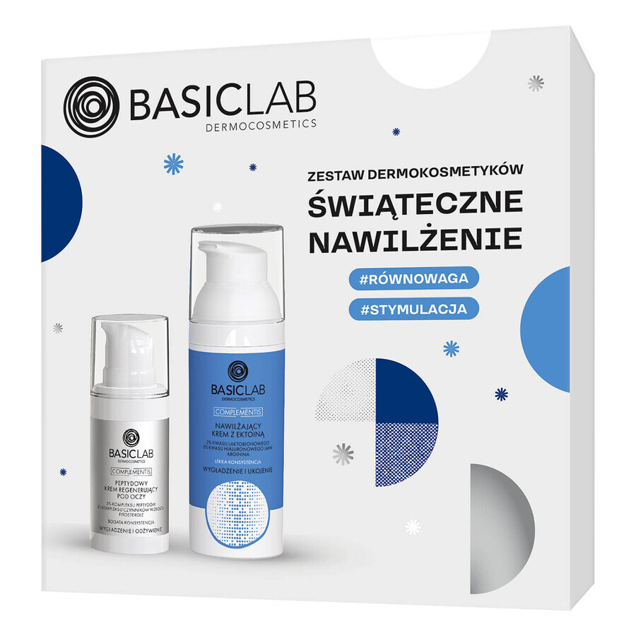 BasicLab Christmas Hydration Set, crème pour les yeux 15 ml + crème pour le visage 50 ml