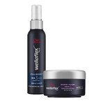 Set Wella Wellaflex Men, pasta per lo styling opaco, tenuta ultra forte, 75 ml + gel addensante Full Boost, 150 ml