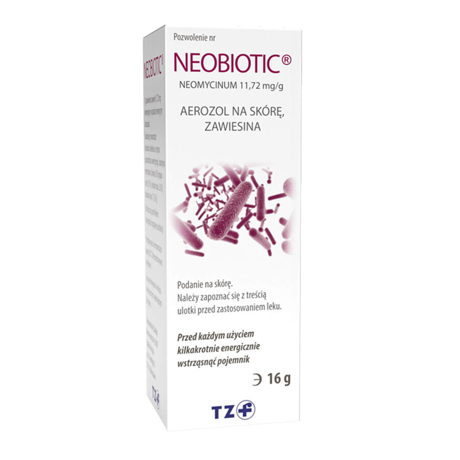 Neobiotic 11.72 mg/g, suspension, cutaneous spray, 16 g