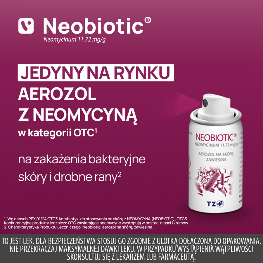 Neobiotic 11.72 mg/g, suspension, cutaneous spray, 16 g