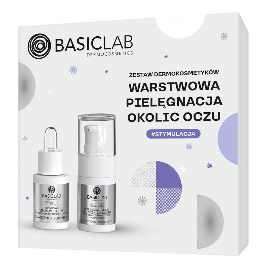 BasicLab Layer Eye Care Set, Peptid-Serum, 15 ml + straffendes Serum, 15 ml