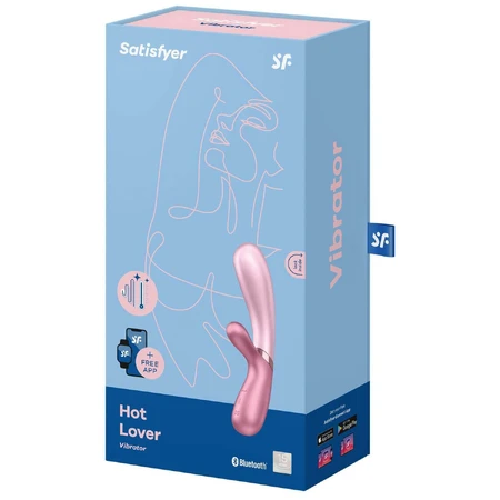 Satisfyer Hot Lover, beheizter Bunny-Vibrator, App-gesteuert, rosa