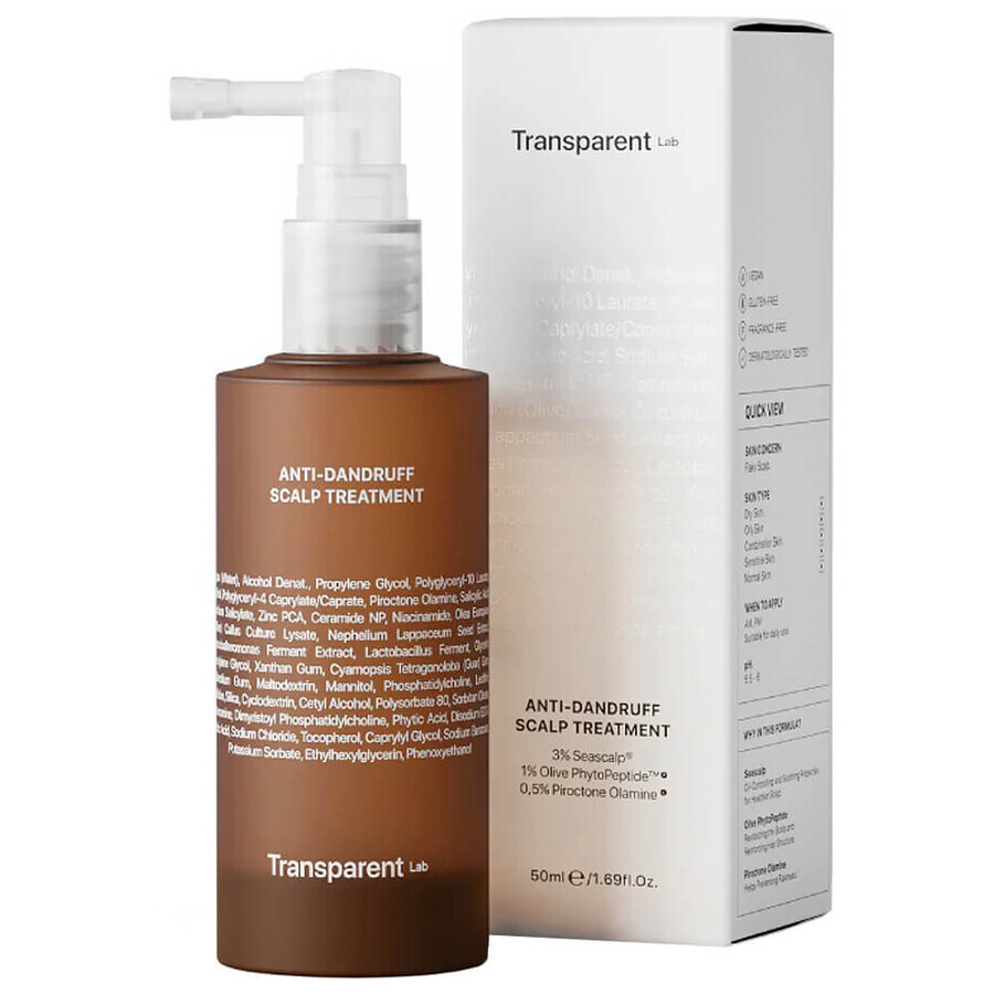 Transparent Lab mătreață scalp tratament, reglarea părului ser tratament, 50 ml