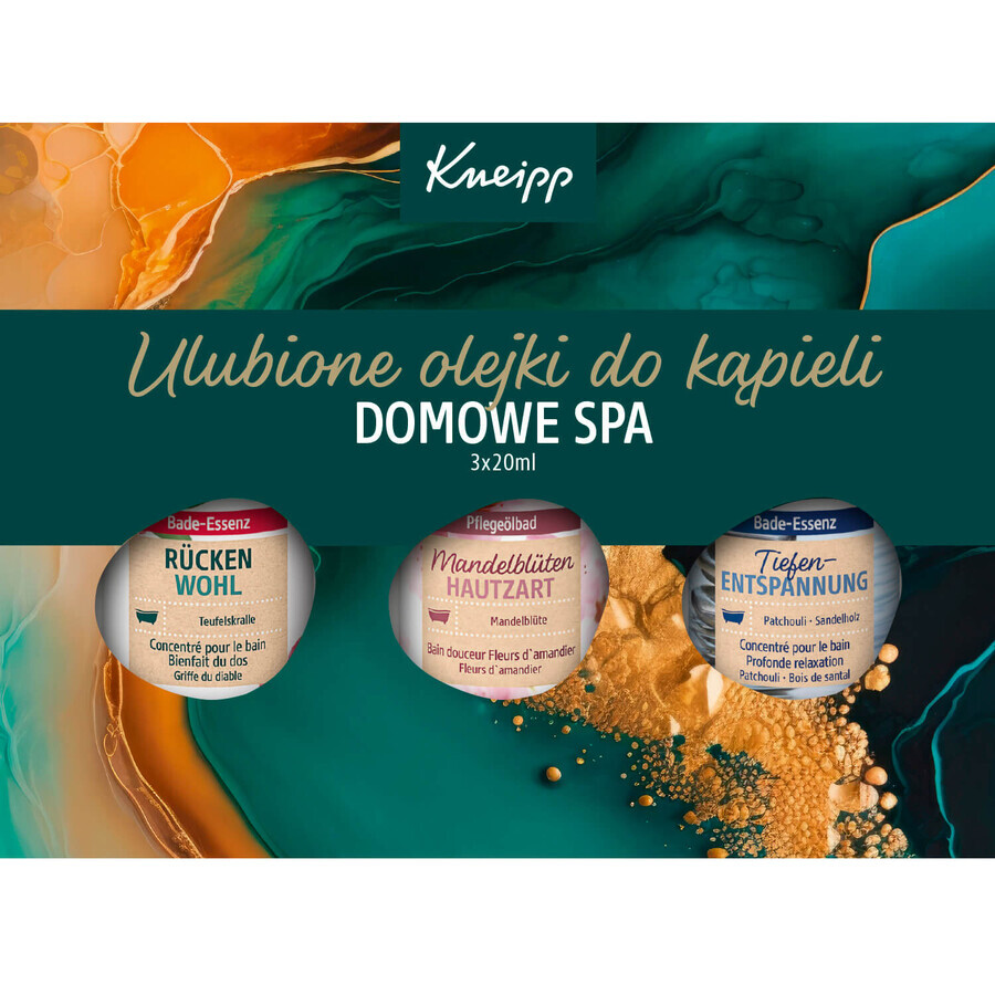 Kneipp Lieblings-Badeöl-Set, 3 x 20 ml