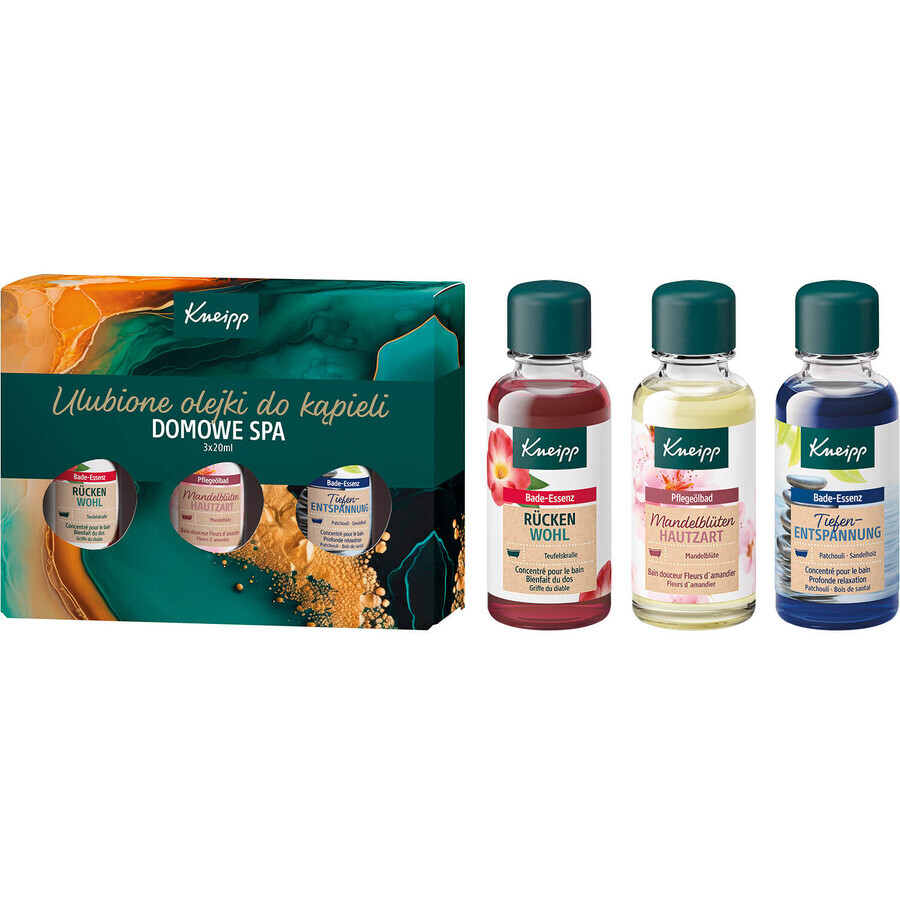 Kneipp Lieblings-Badeöl-Set, 3 x 20 ml