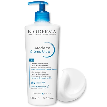 Bioderma Atoderm Creme Ultra Geparfumeerd, ultra hydraterende en versterkende crème, 500 ml